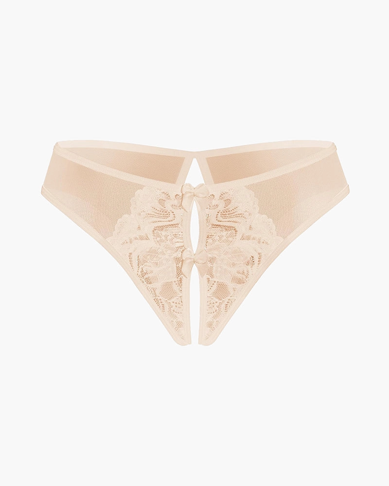 Mesh Panties Briefs with Cute Bow