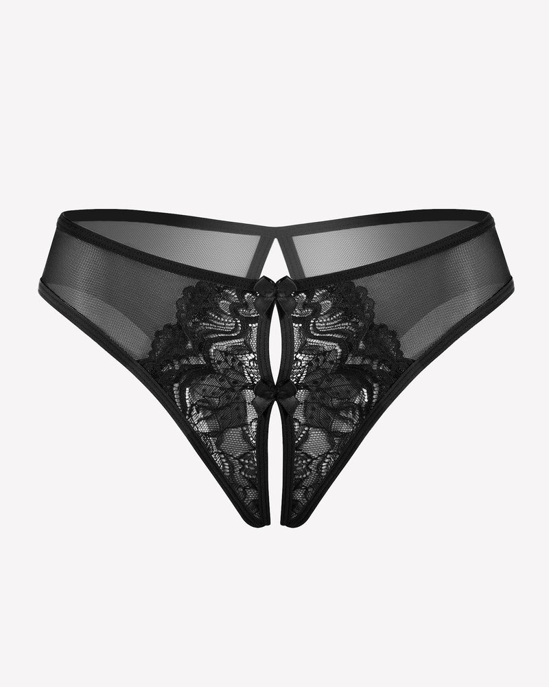 Mesh Panties Briefs with Cute Bow