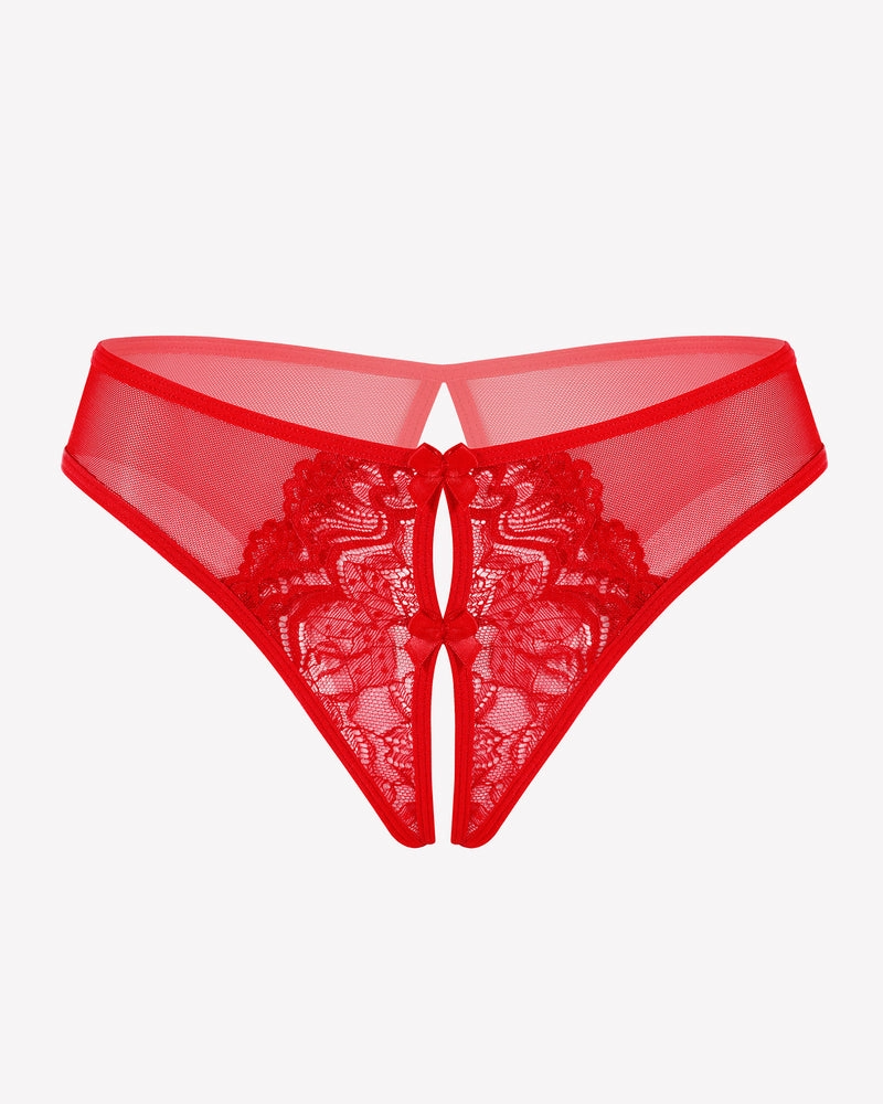 Mesh Panties Briefs with Cute Bow