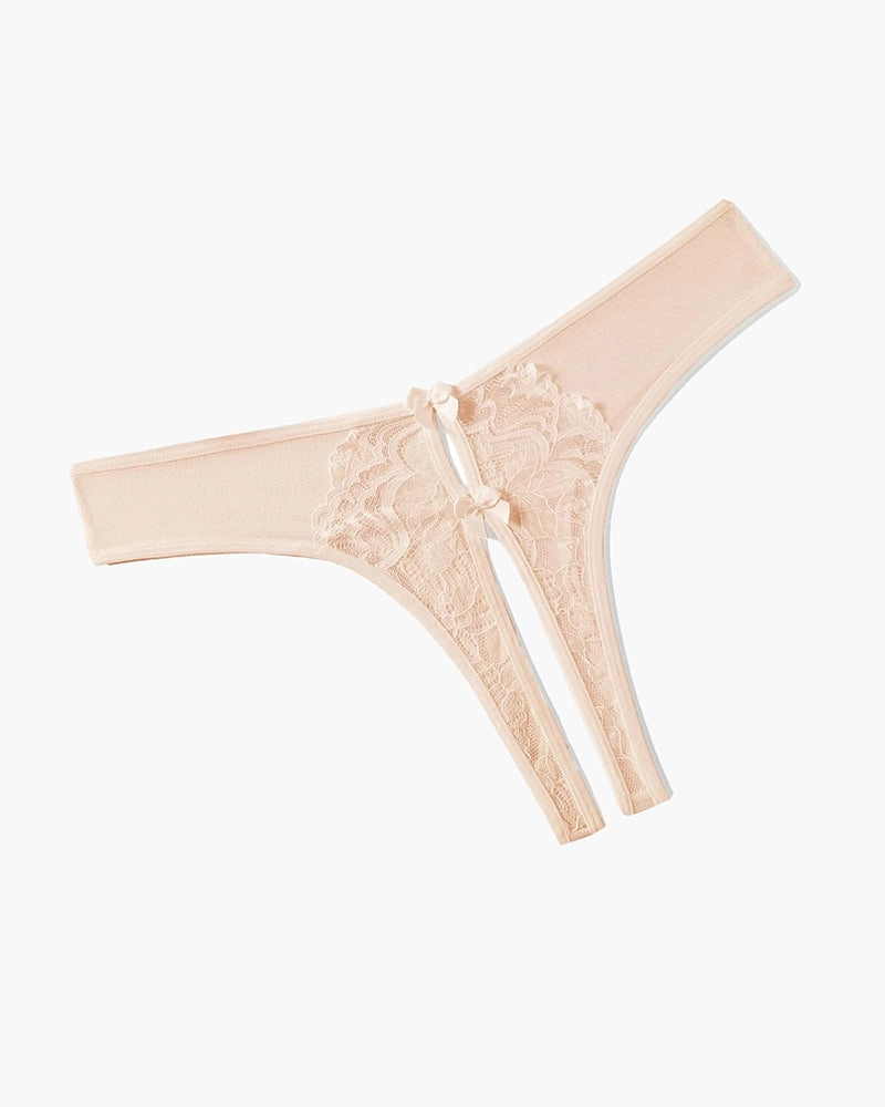 Mesh Panties Briefs with Cute Bow