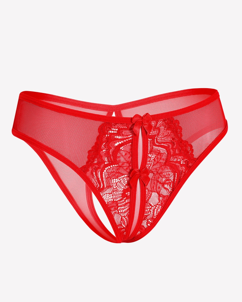 Mesh Panties Briefs with Cute Bow