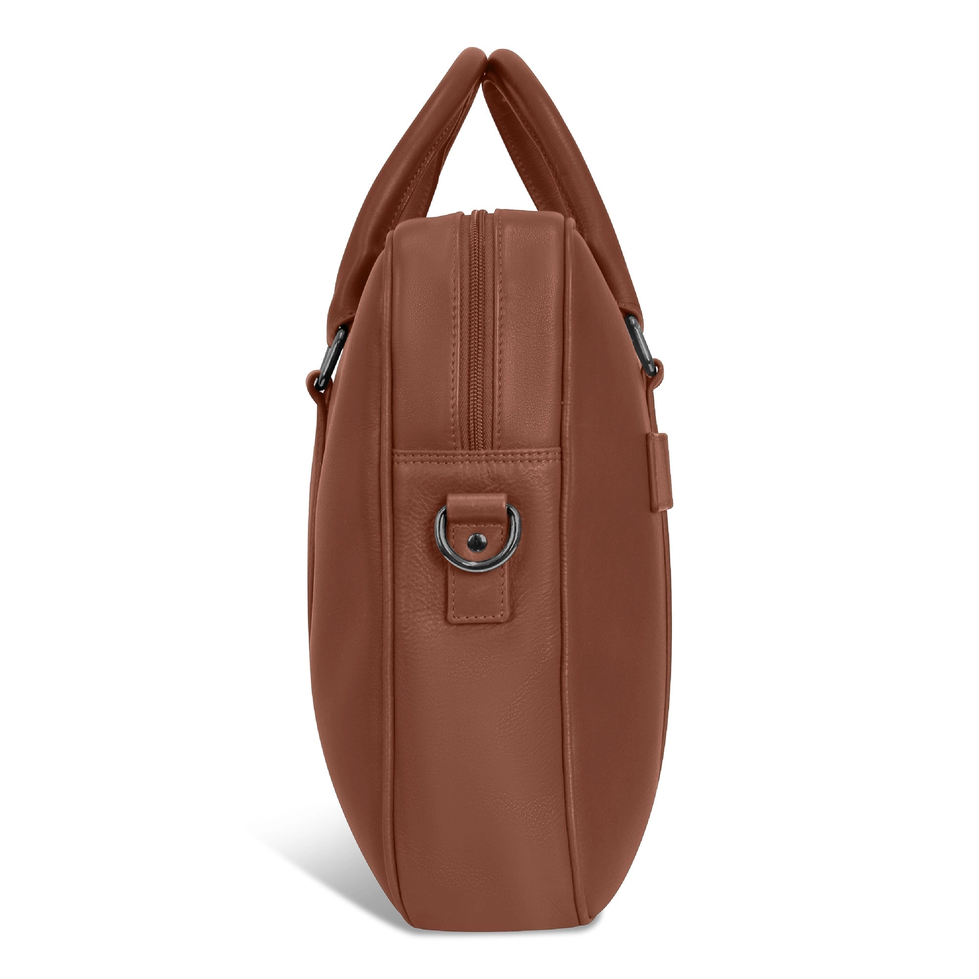 Onyx / Leather Slim Briefcase *Drop Ship*
