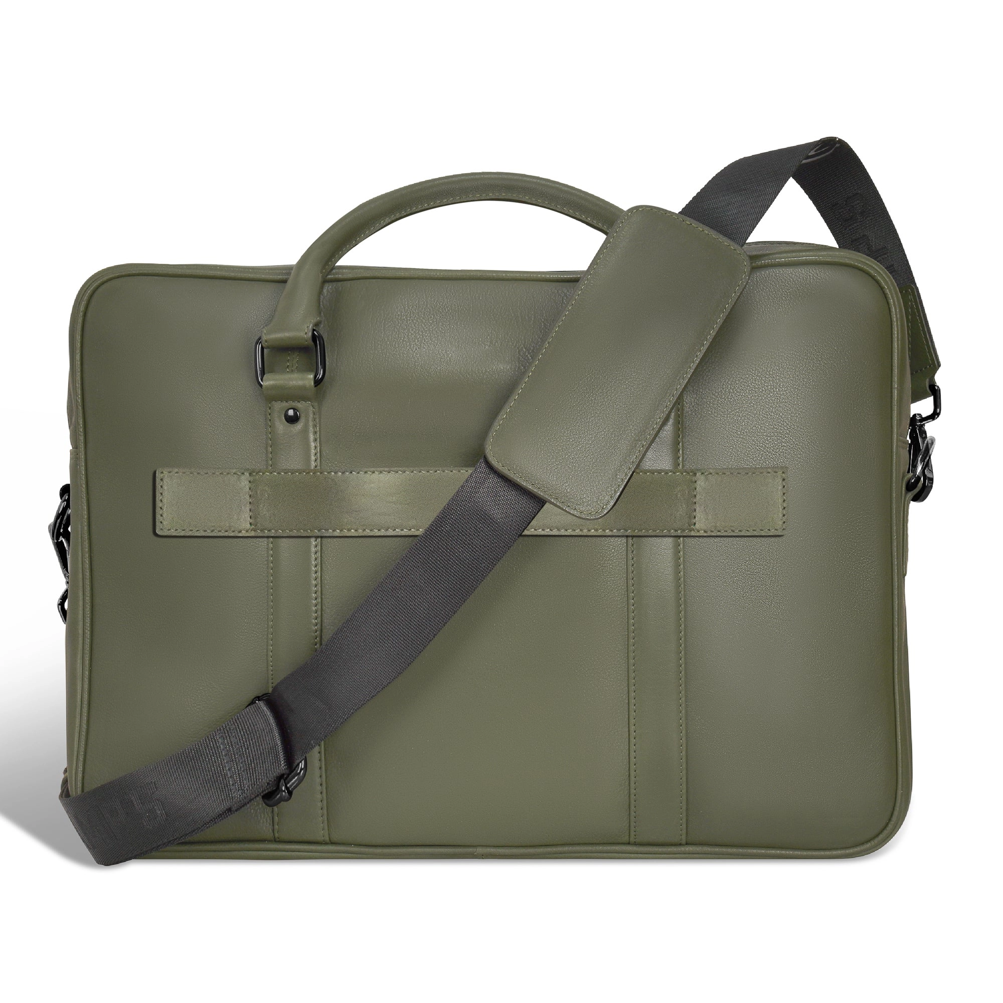 Onyx / Leather Slim Briefcase *Drop Ship*