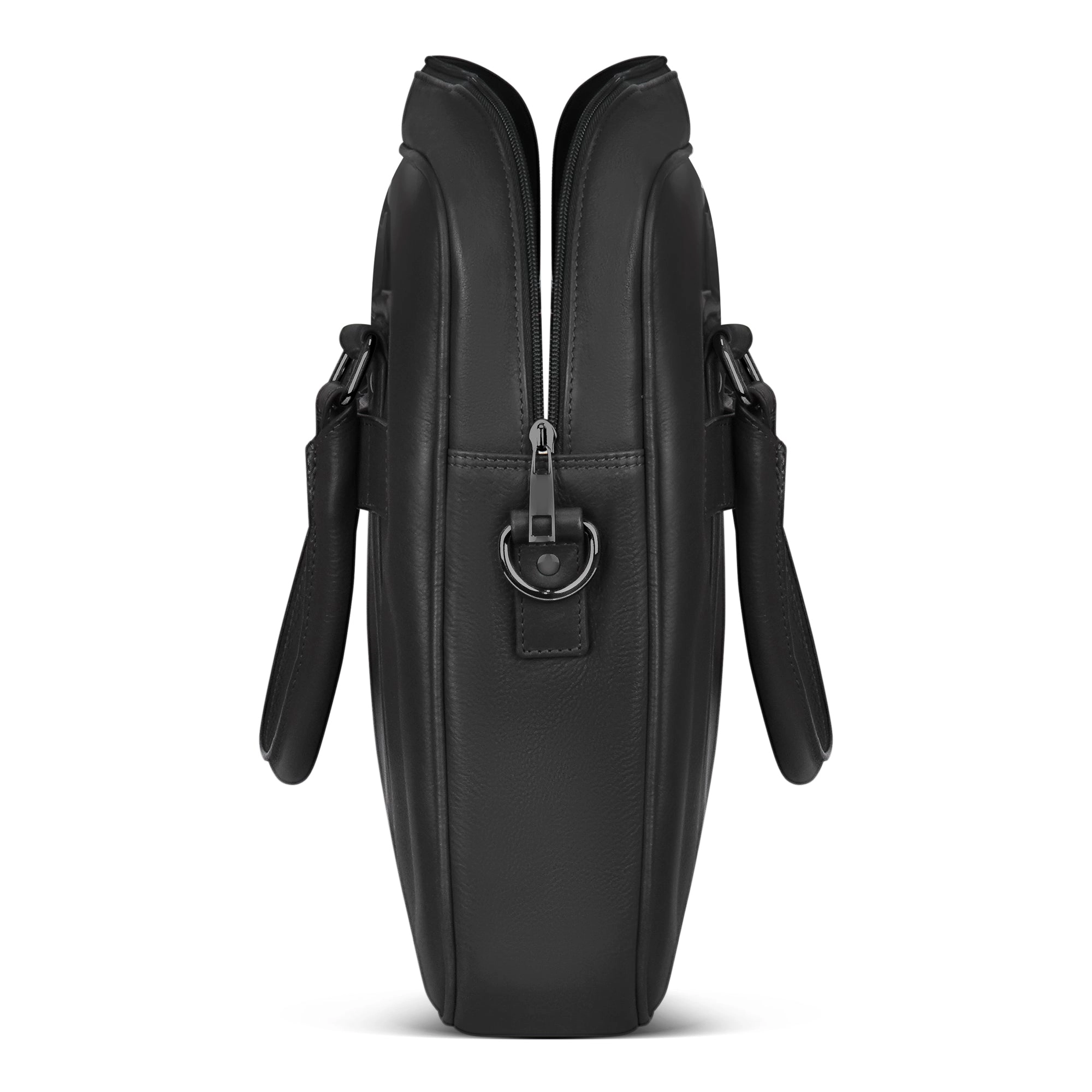 Onyx / Leather Slim Briefcase *Drop Ship*