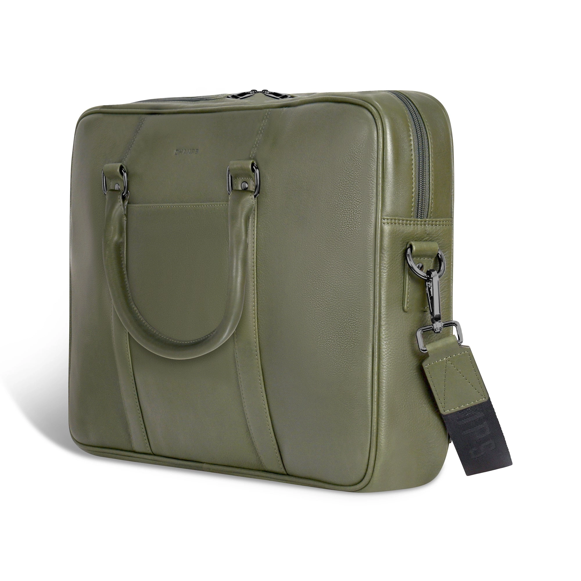 Onyx / Leather Slim Briefcase *Drop Ship*