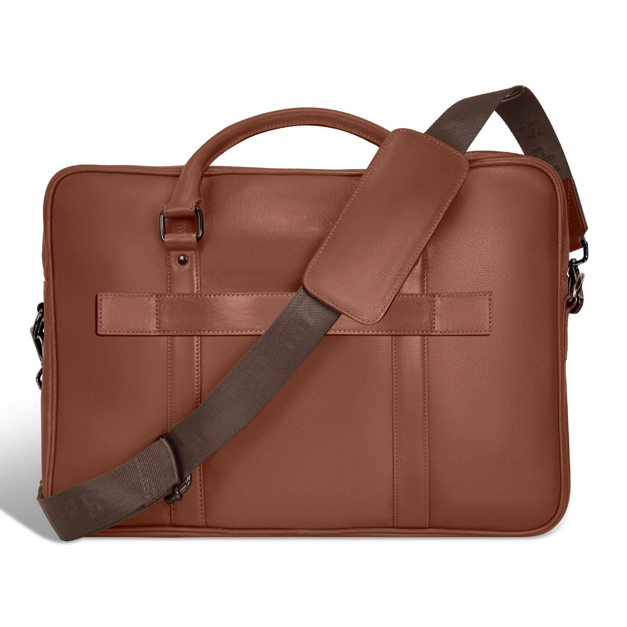 Onyx / Leather Slim Briefcase *Drop Ship*