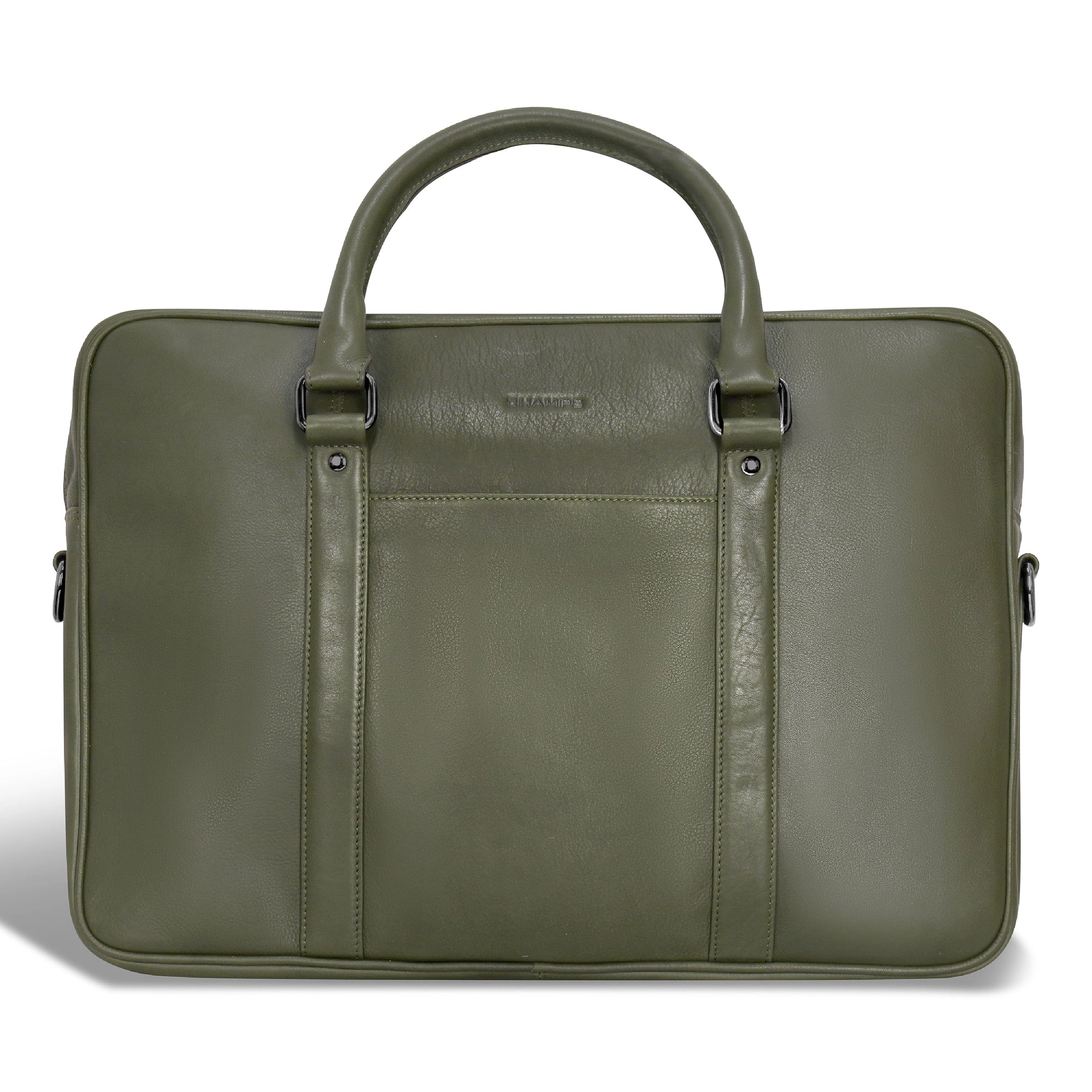Onyx / Leather Slim Briefcase *Drop Ship*