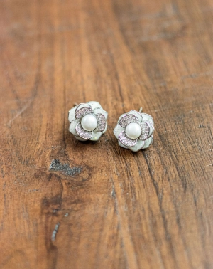 Pearl Bloom Stud Earrings