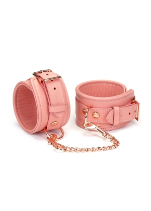 Pink Dream Leather Ankle Cuffs