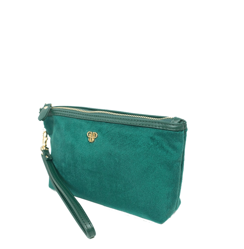 PurseN Getaway Velvet Wristlet Makeup Bag