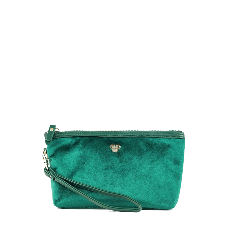 PurseN Getaway Velvet Wristlet Makeup Bag
