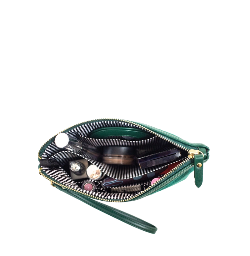 PurseN Getaway Velvet Wristlet Makeup Bag