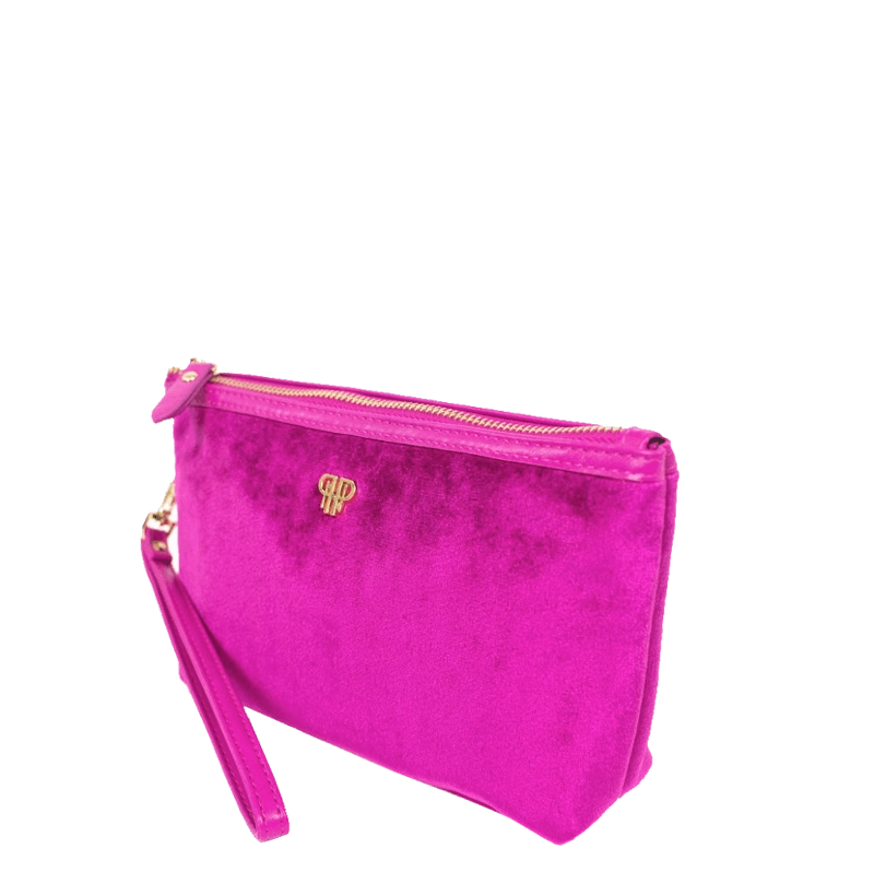 PurseN Getaway Velvet Wristlet Makeup Bag