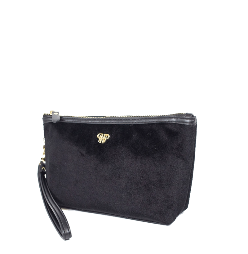 PurseN Getaway Velvet Wristlet Makeup Bag