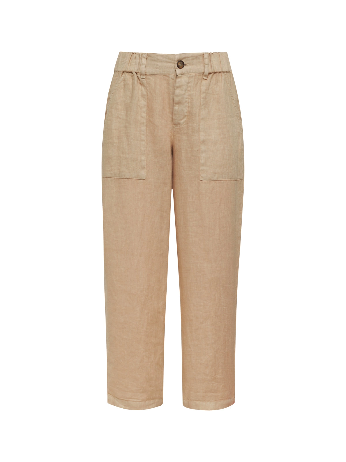 Relaxed Linen Cruiser Semi High Rise Pant Sandstone