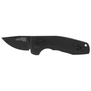 SOG Folding Knife - Tac AU Compact Black Drop Point Type Steel Blade | 15-38-11-57