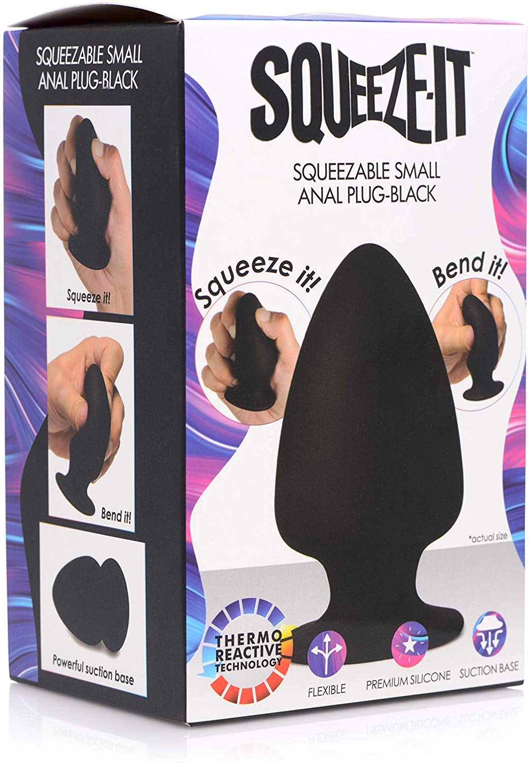 Squeezable Small Anal Plug - Black