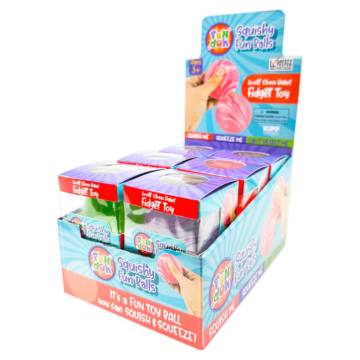 Squish and Squeeze Ball Toy - 12 Pieces Per Retail Ready Display 25084