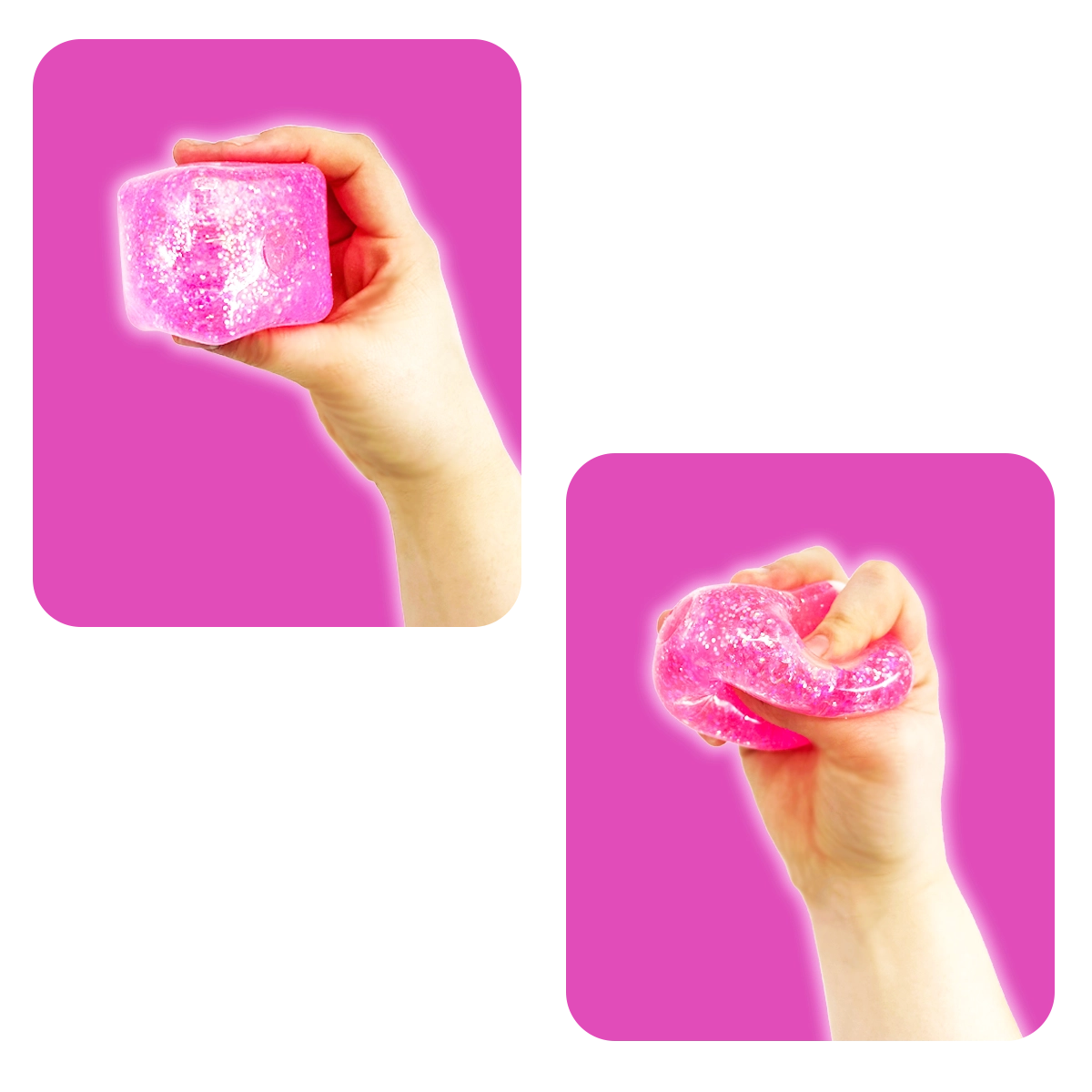 Squish and Squeeze Cube Ball Toy - 12 Pieces Per Retail Ready Display 25082