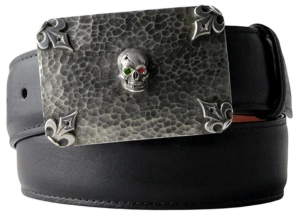Stefano Gem-Eyed Skull One Piece Buckle 1.5