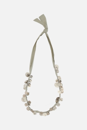 taffetà necklace with medallions