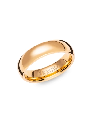 Unique & Co. Tungsten Carbide Ring with Yellow IP Plating - Size 62