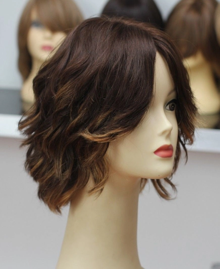 Virgin European 11" brown with highlights wig