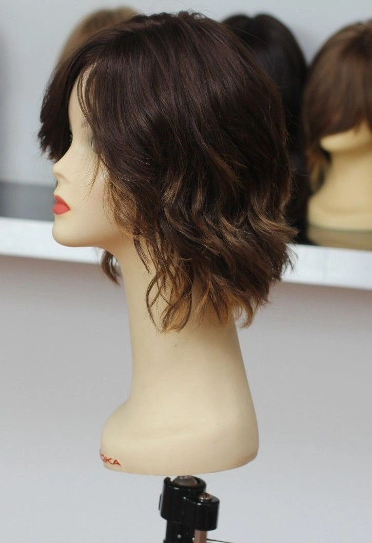 Virgin European 11" brown with highlights wig