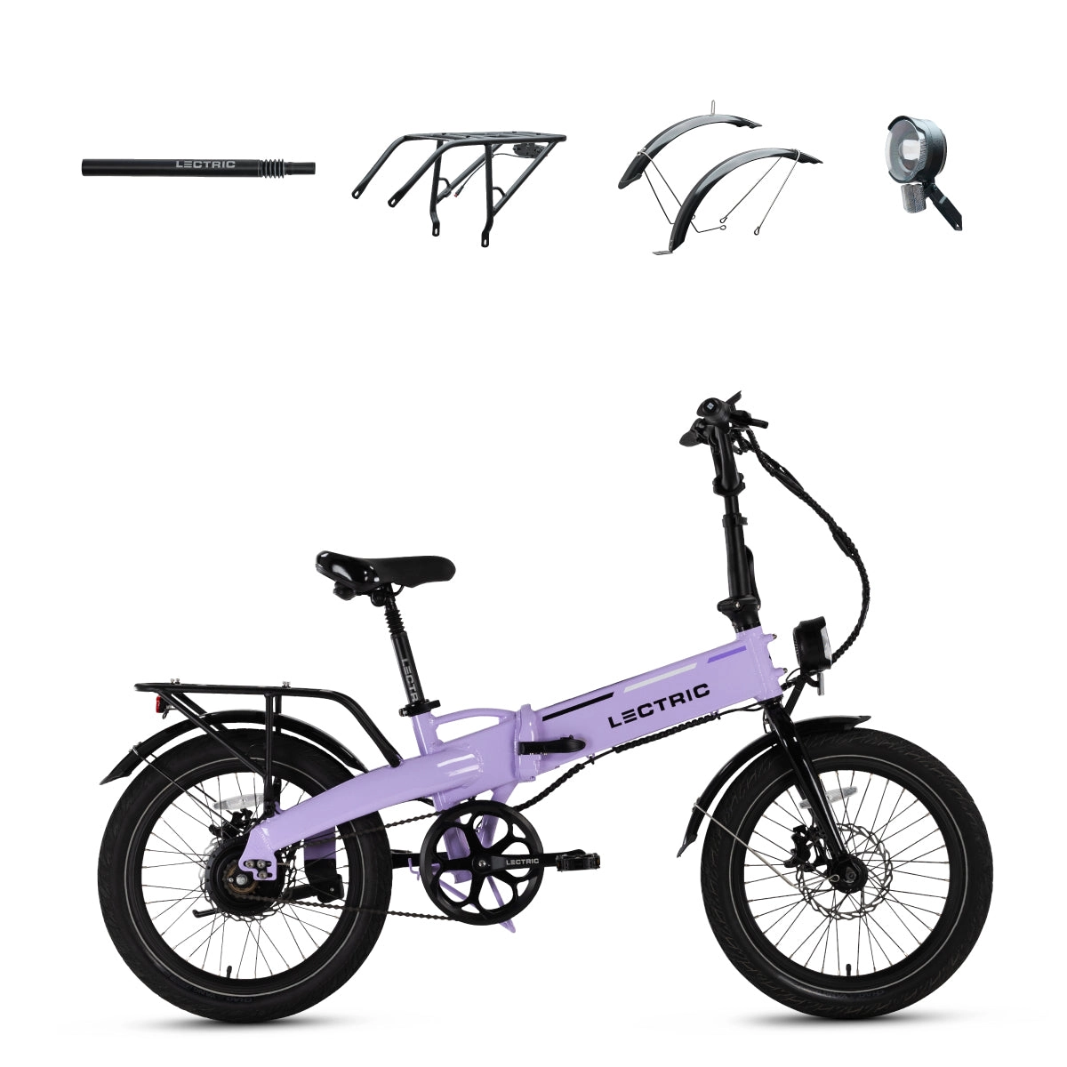 XP Lite 2.0 Lavender Haze Long-Range   FREE Rear Rack, Fenders, Elite Headlight, Suspension Seat Post ($316 Value)