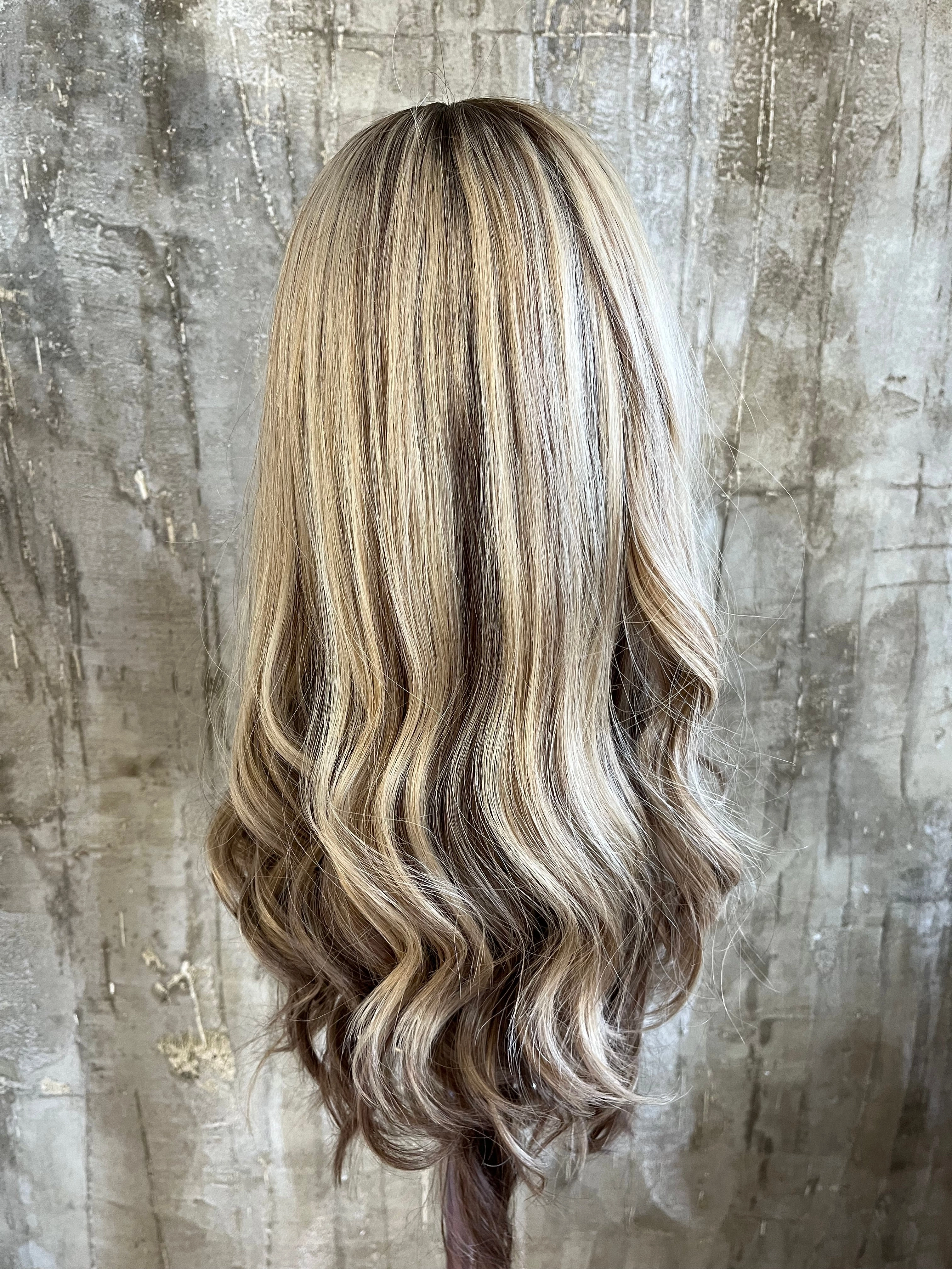 YAFFA WIGS PROCESSED EUROPEAN ROOTED BLONDE LONG SKIN 24"